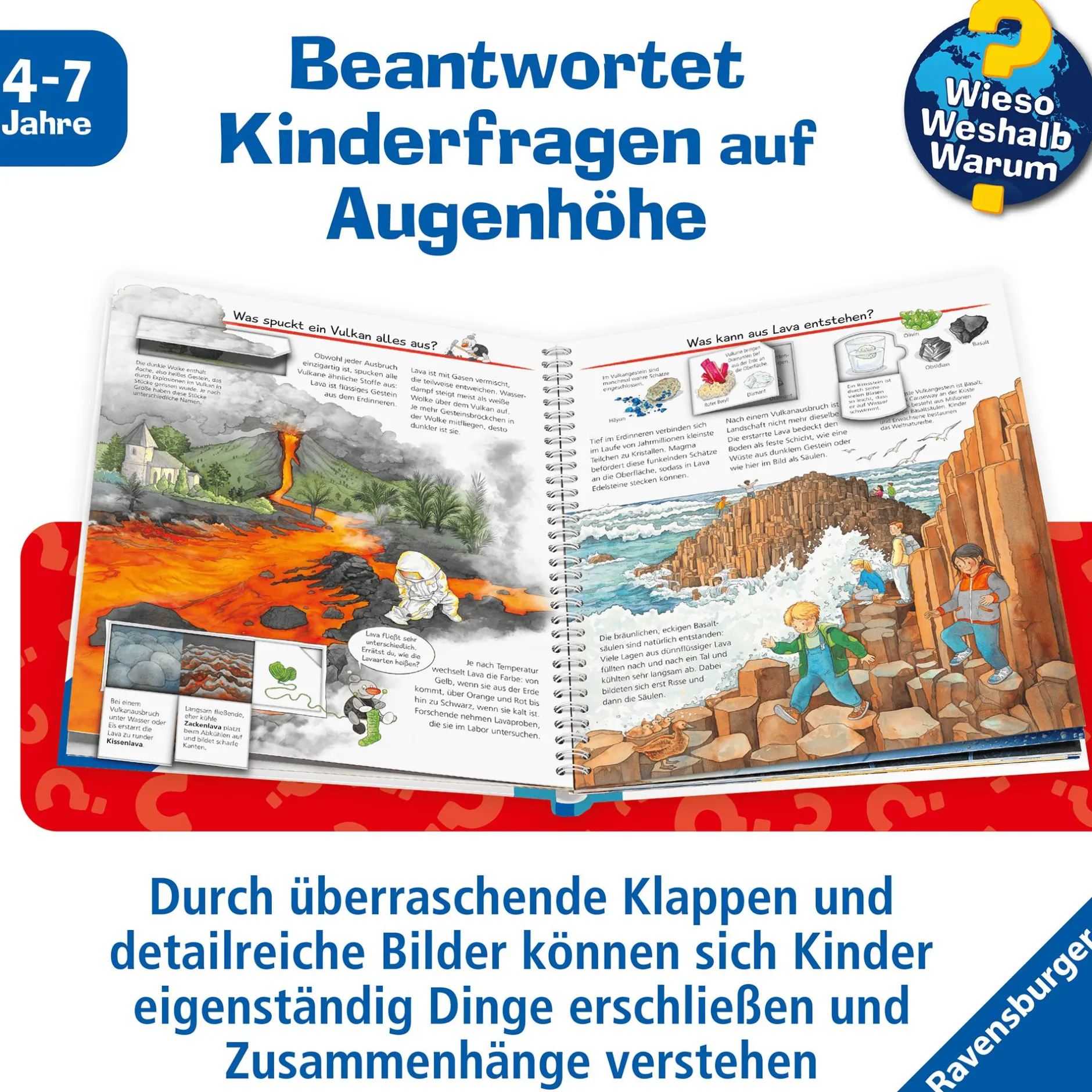 Ravensburger Wieso? Weshalb? Warum? Wir erforschen die Vulkane*Kinder Kinderbücher