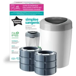 tommee tippee Windeleimer Simplee Sangenic mit 6 Nachfüllkassetten* Windeleimer