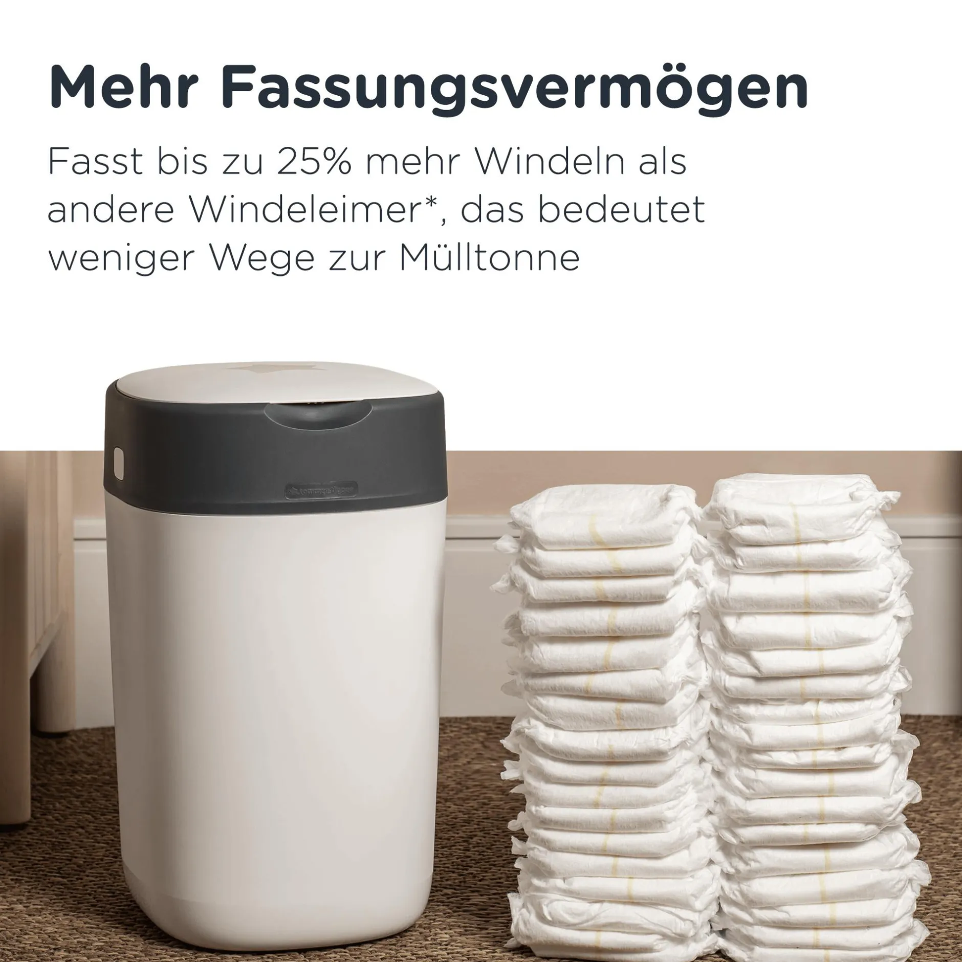 tommee tippee Windeleimer Twist & Click mit 6 Nachfüllkassetten* Windeleimer