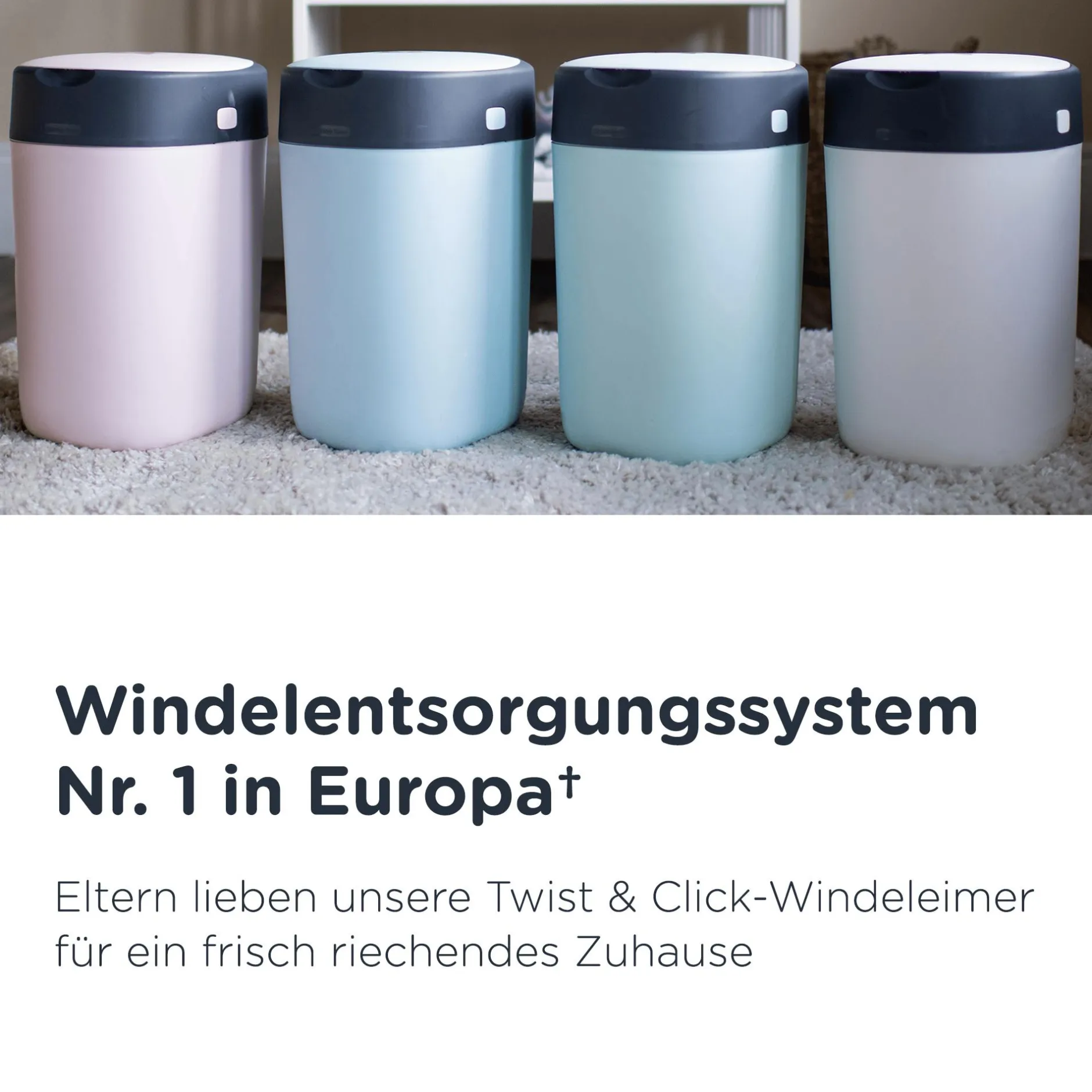 tommee tippee Windeleimer Twist & Click mit 6 Nachfüllkassetten* Windeleimer