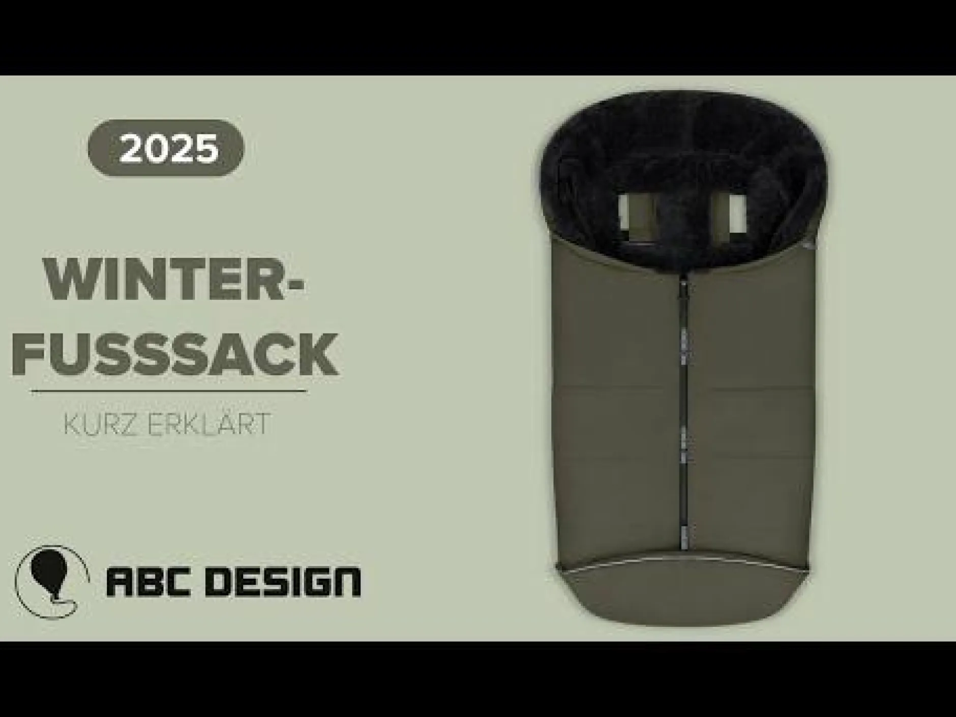 ABC DESIGN Winterfußsack Black*Kinder Kinderwagen Zubehör