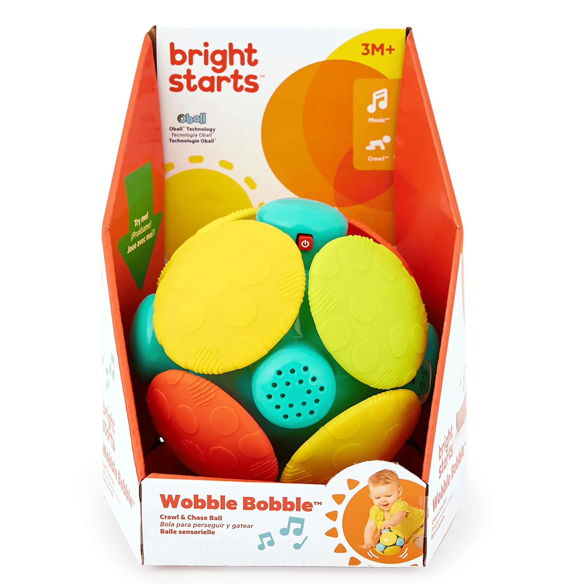 BrightStarts Wobble Bobble Ball*Kinder Lernspielzeug|Krabbelspielzeug