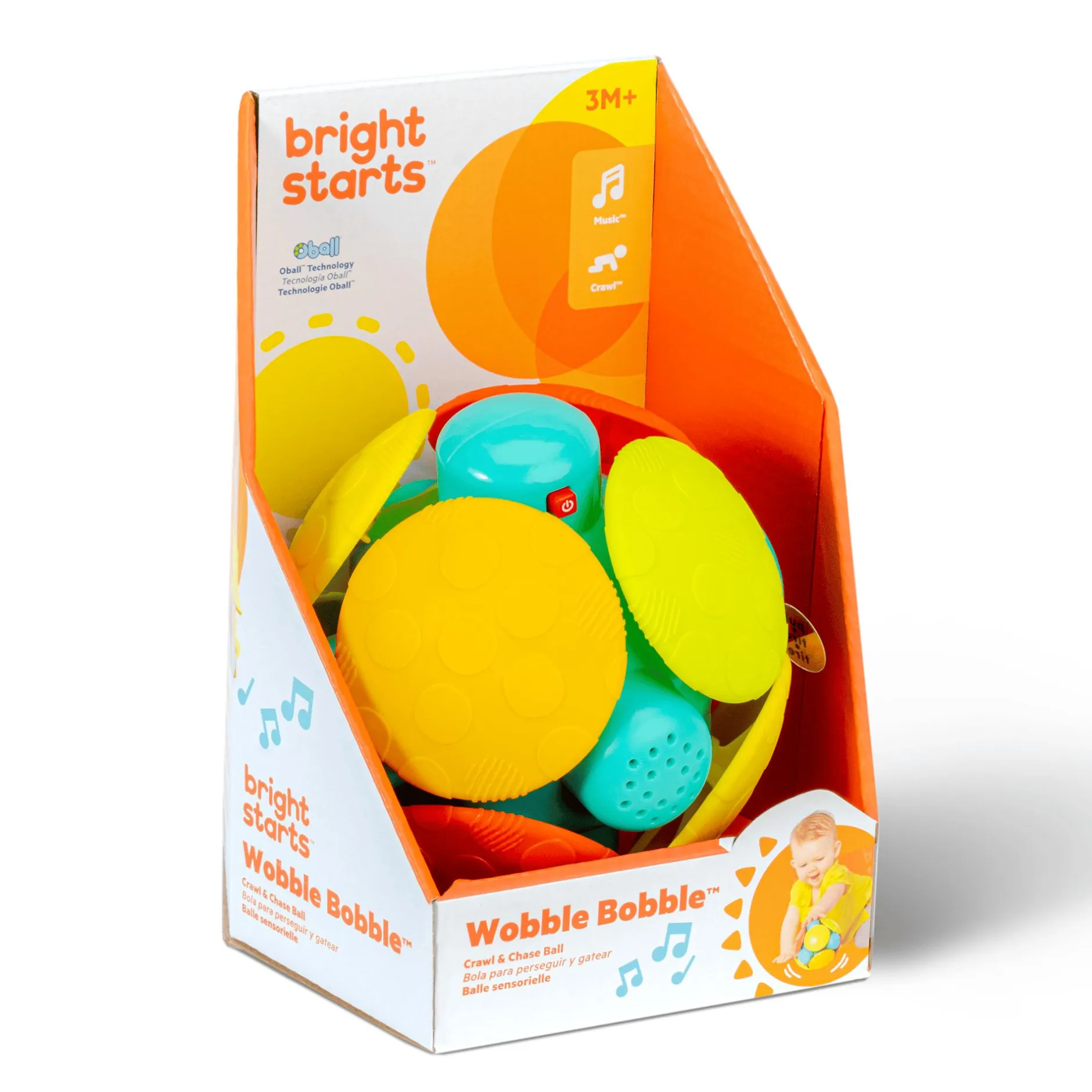 BrightStarts Wobble Bobble Ball*Kinder Lernspielzeug|Krabbelspielzeug