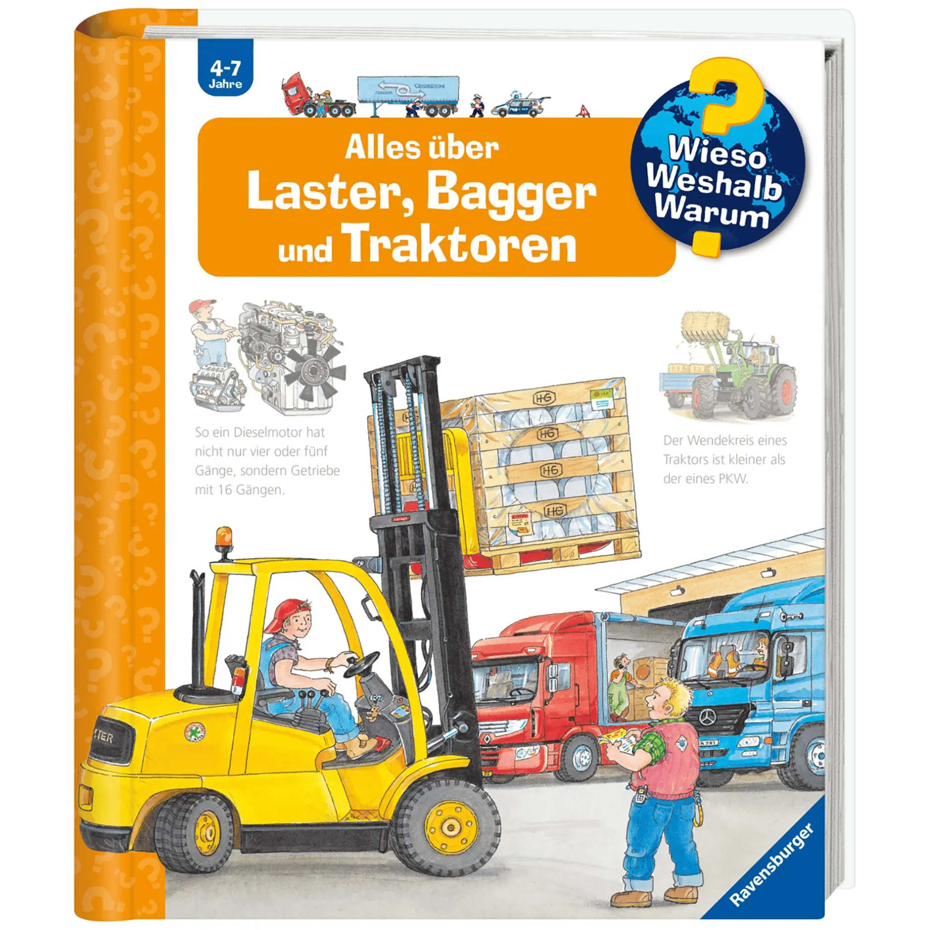 Ravensburger WWW Alles über Laster, Bagger und Traktoren*Kinder Kinderbücher|Spielzeug Ab 4 Jahren