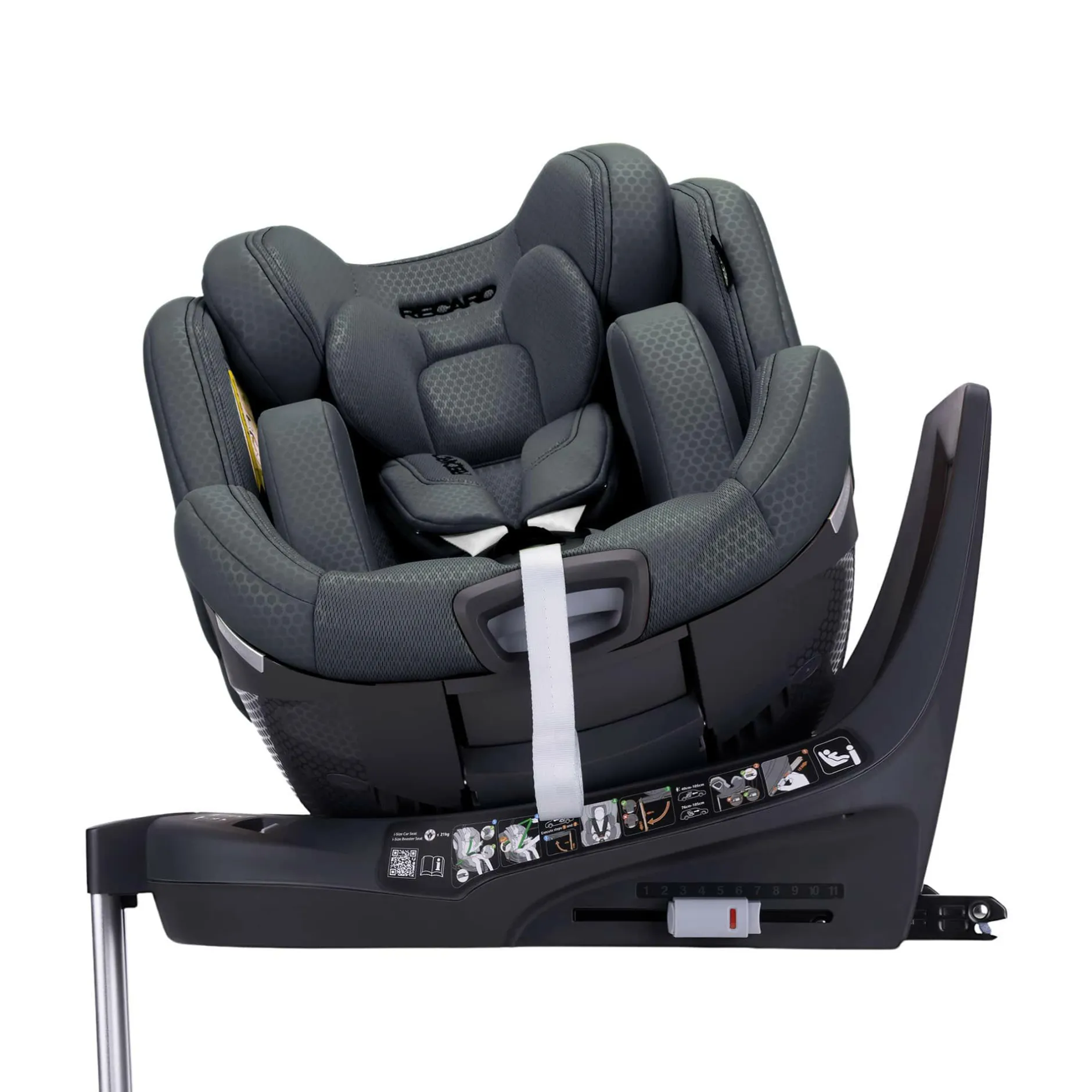 RECARO Xenon 1 Gallant Grey*Kinder Kindersitze Isofix|Reboarder 0-18 Kg, Gruppe 0+/1
