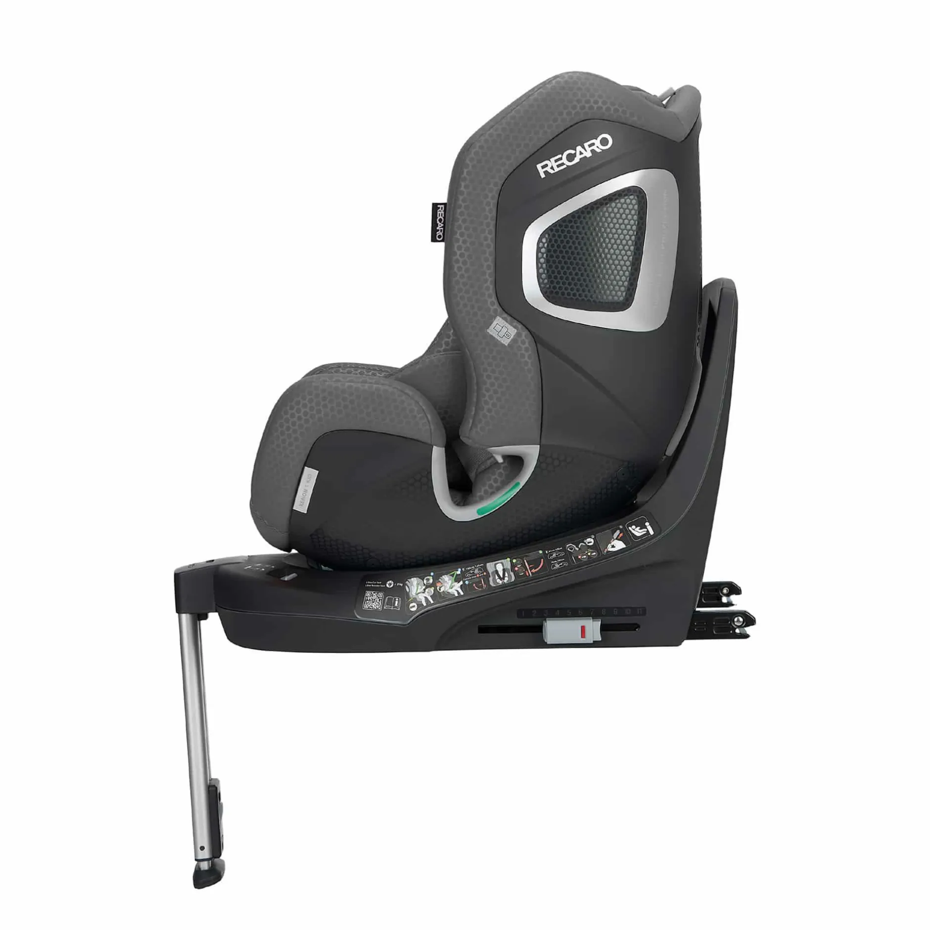RECARO Xenon 1 KID Gallant Grey*Kinder Kindersitze Isofix|Reboarder 0-18 Kg, Gruppe 0+/1