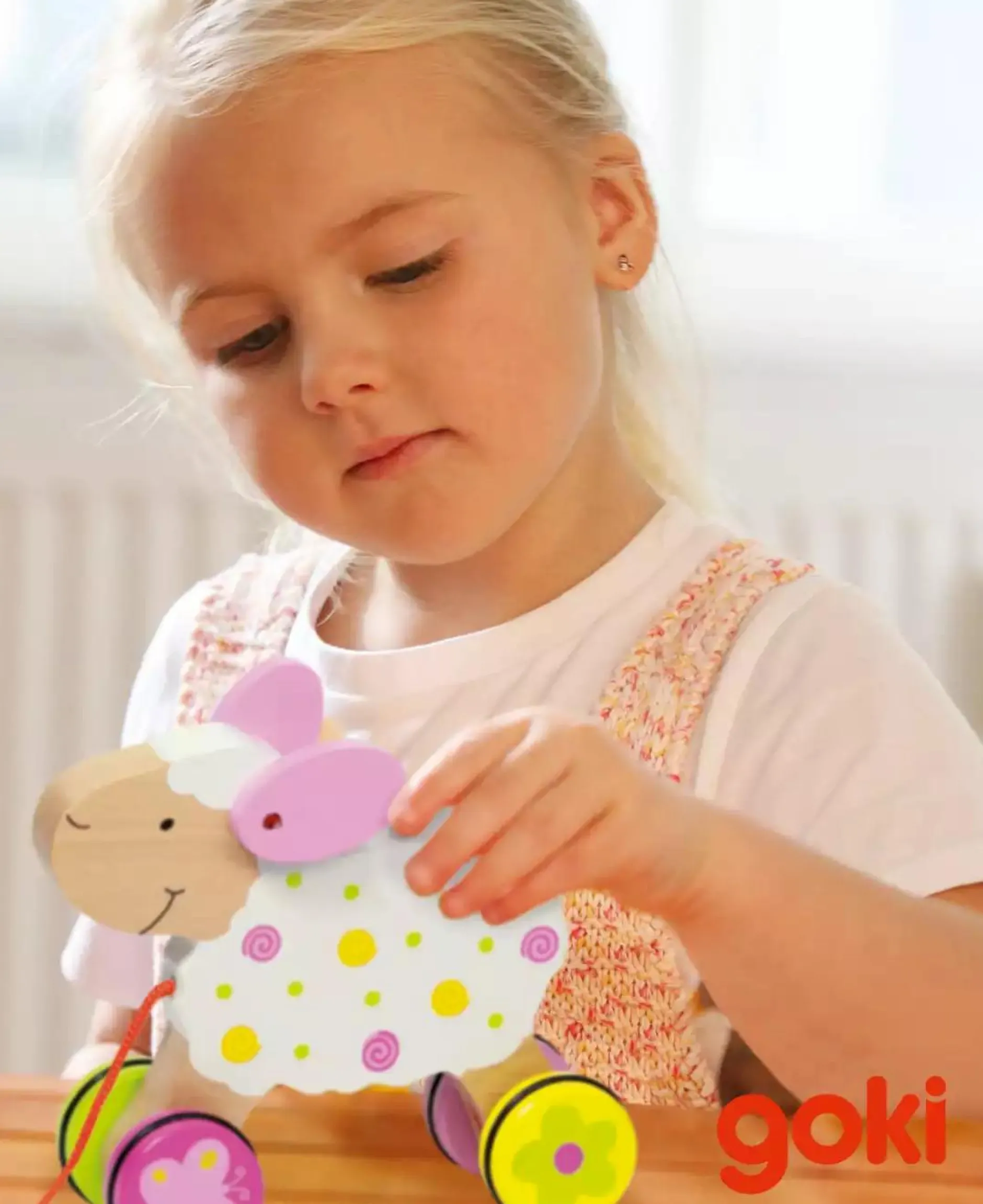 goki Ziehtier Schaf Suse*Kinder Holzspielzeug