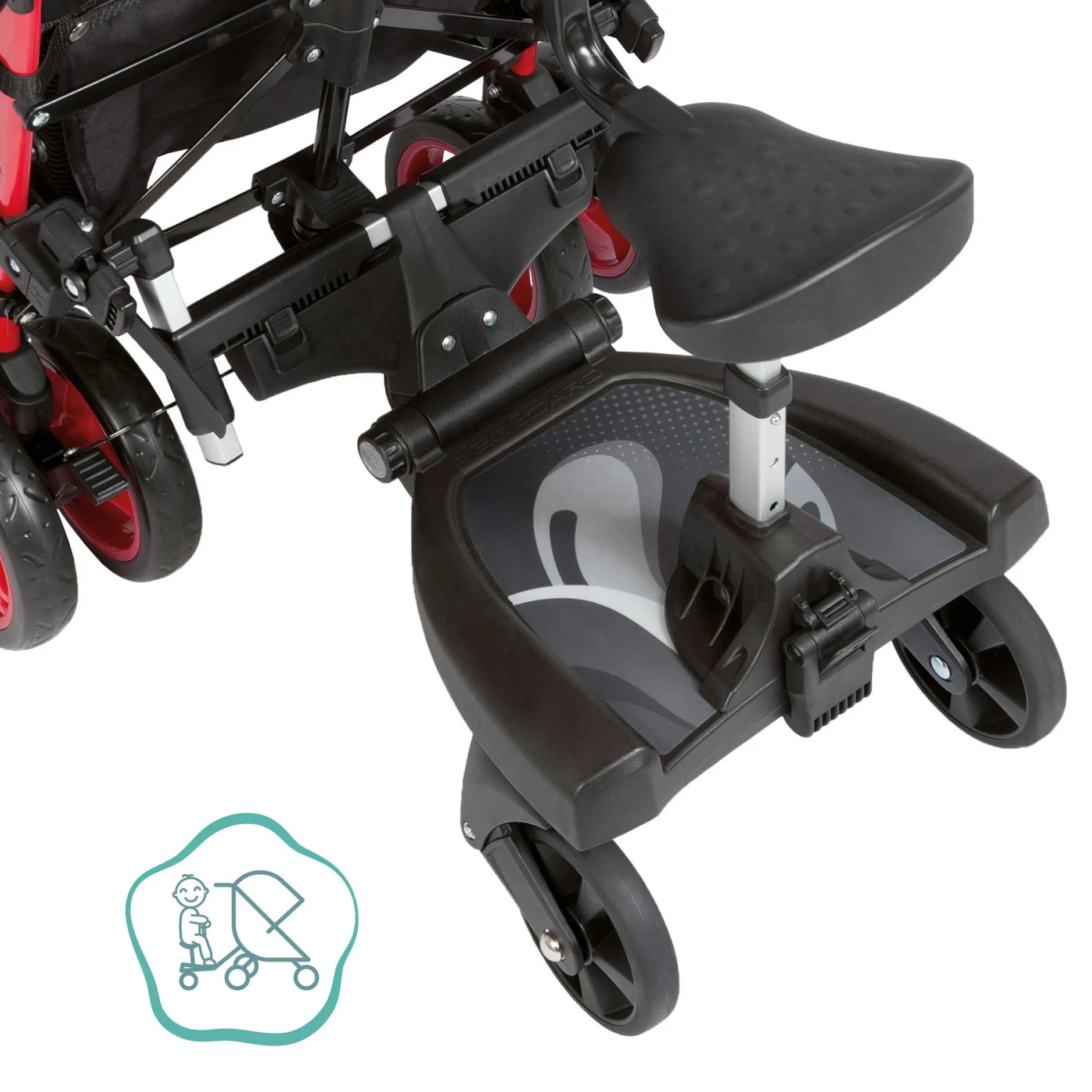 LITTLE ONE Zusatzsitz für Buggy Board Schwarz*Kinder Kinderwagen Zubehör